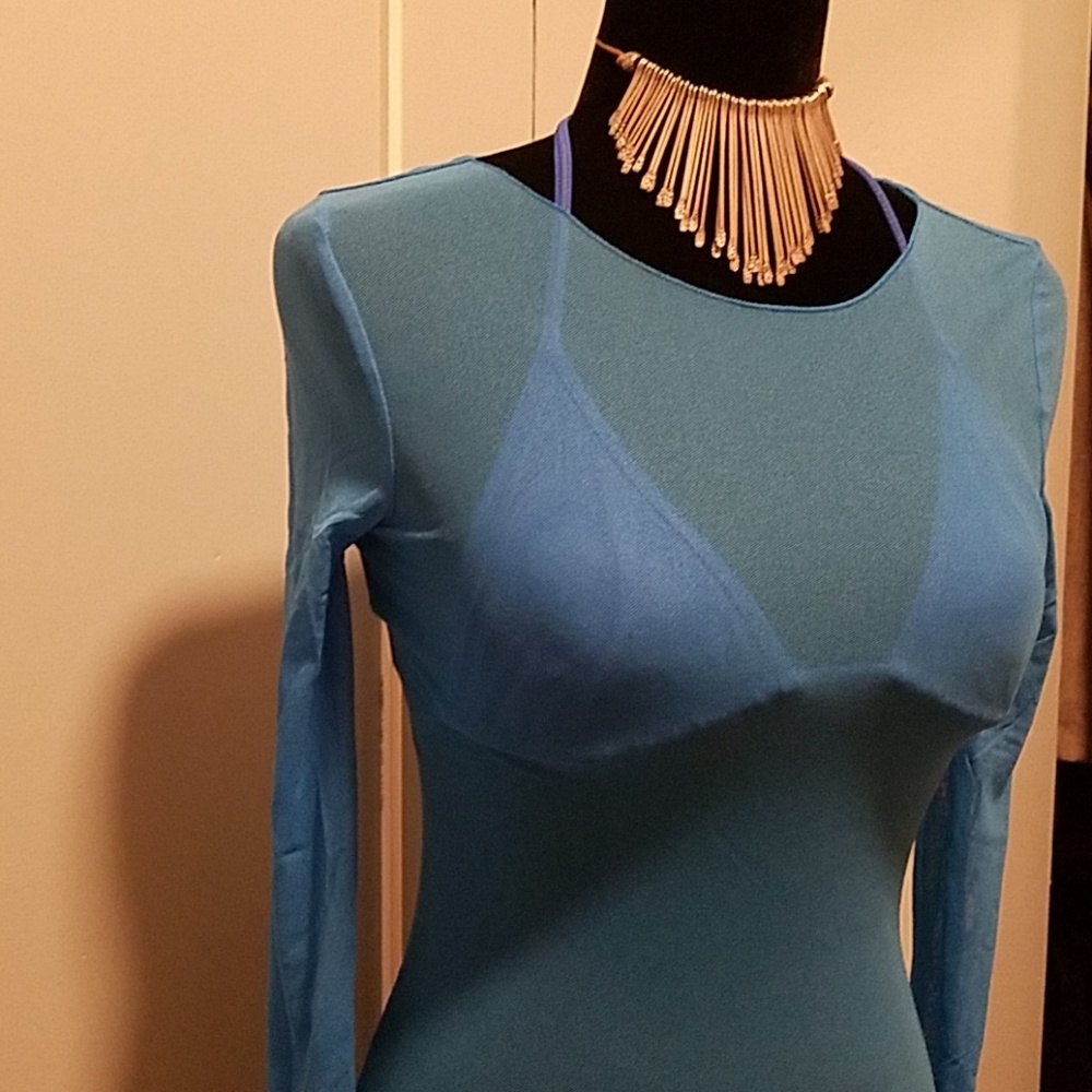 Blue mesh top - Picture 5 of 6